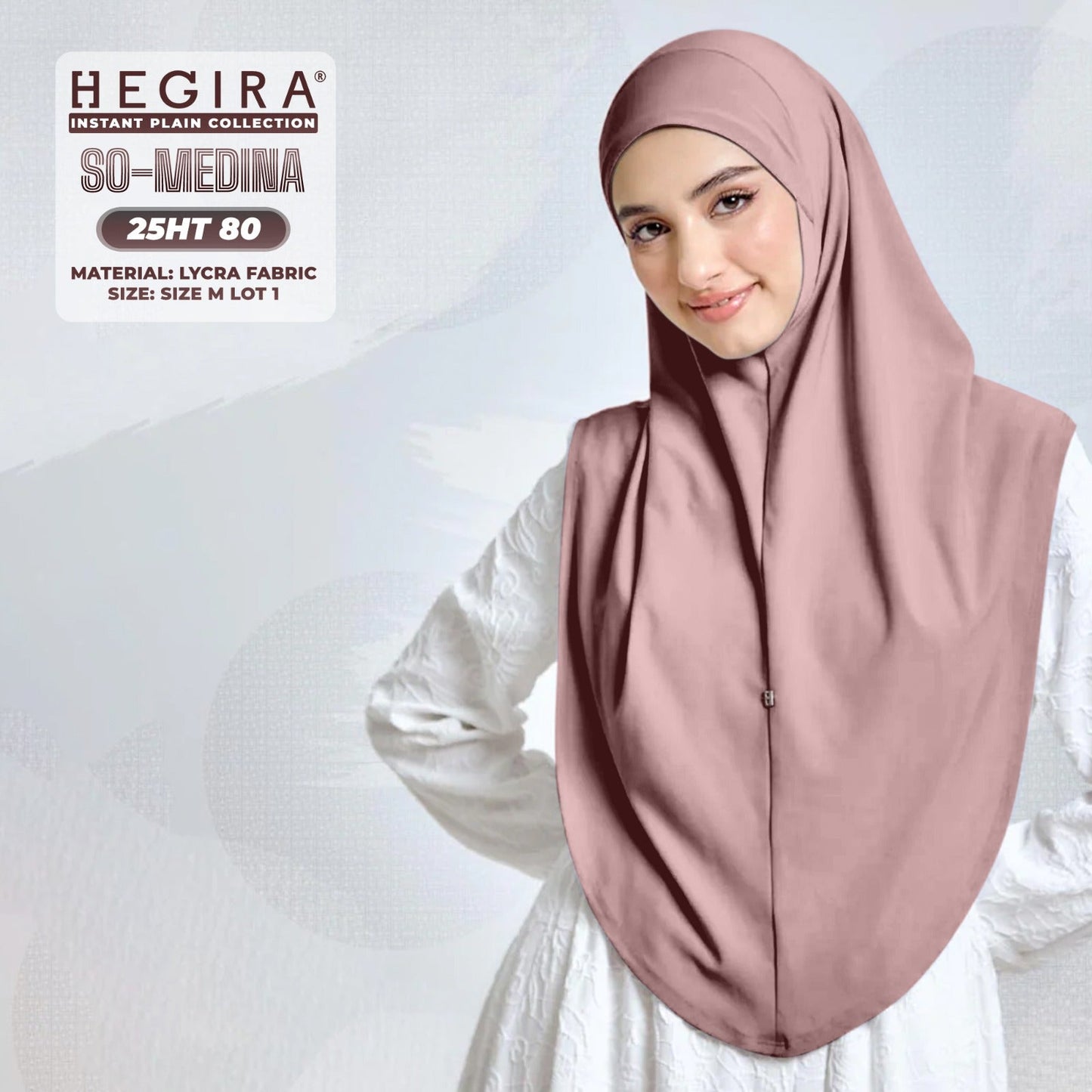 Hegira Hijab Inspired SO-MEDINA Plain Instant Collection (25HT)