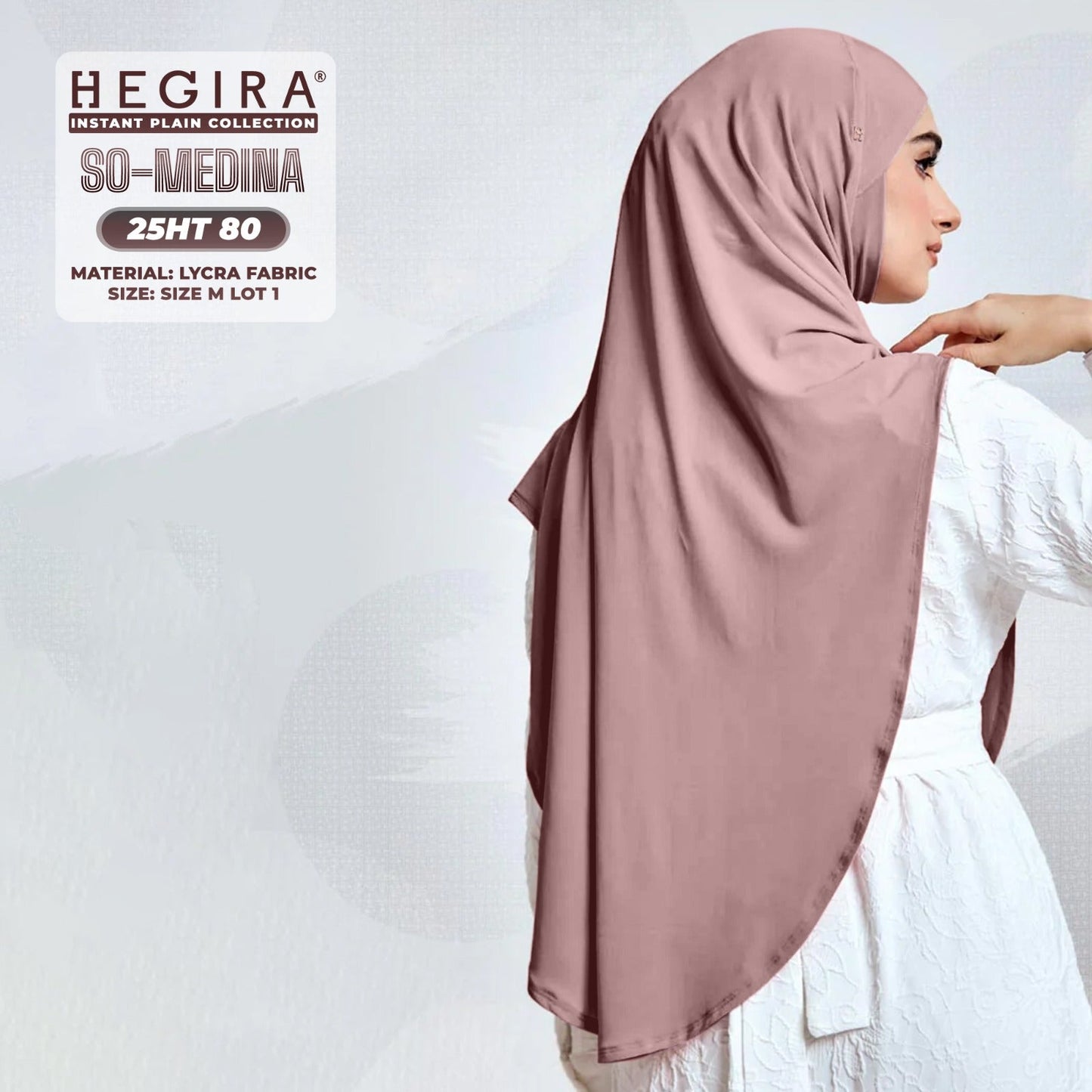 Hegira Hijab Inspired SO-MEDINA Plain Instant Collection (25HT)