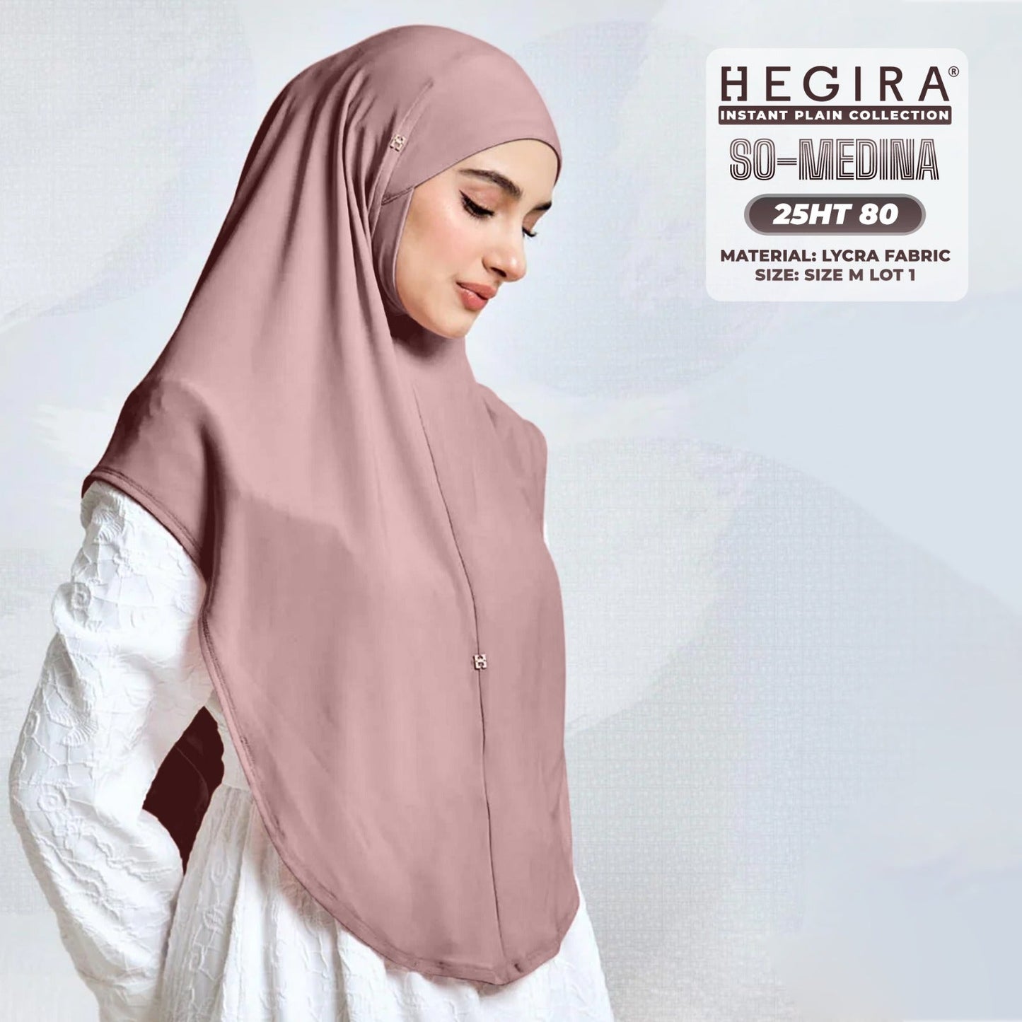 Hegira Hijab Inspired SO-MEDINA Plain Instant Collection (25HT)