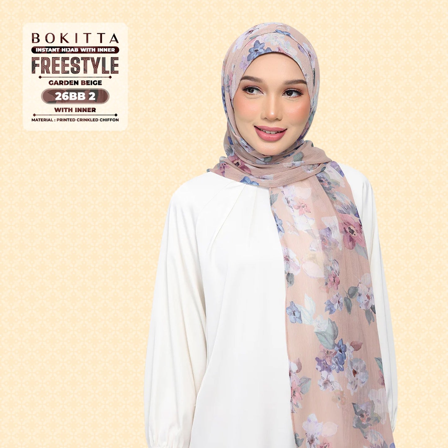 Bokitta Inspired Blossom Gateway In Garden Beige Collecion - Free Box