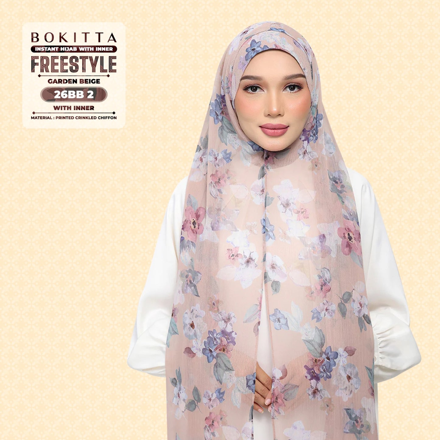 Bokitta Inspired Blossom Gateway In Garden Beige Collecion - Free Box