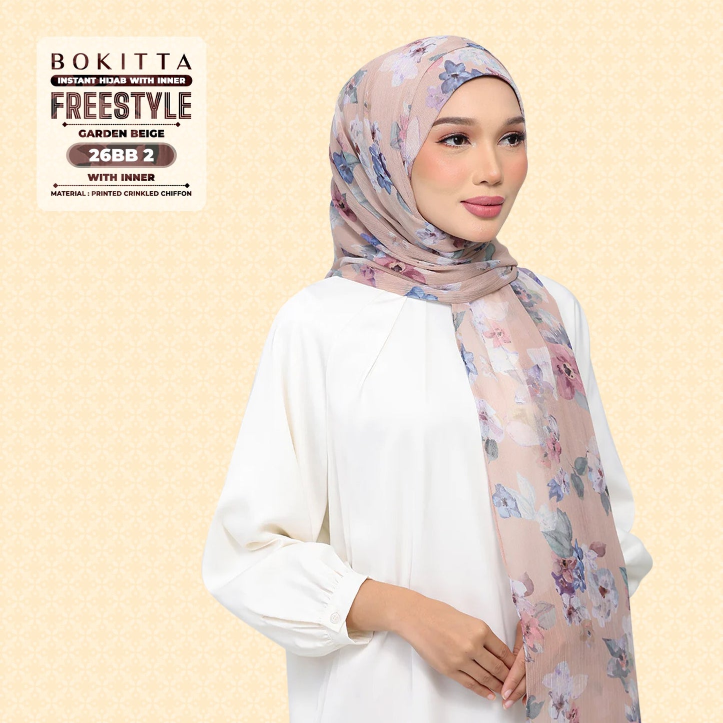 Bokitta Inspired Blossom Gateway In Garden Beige Collecion - Free Box