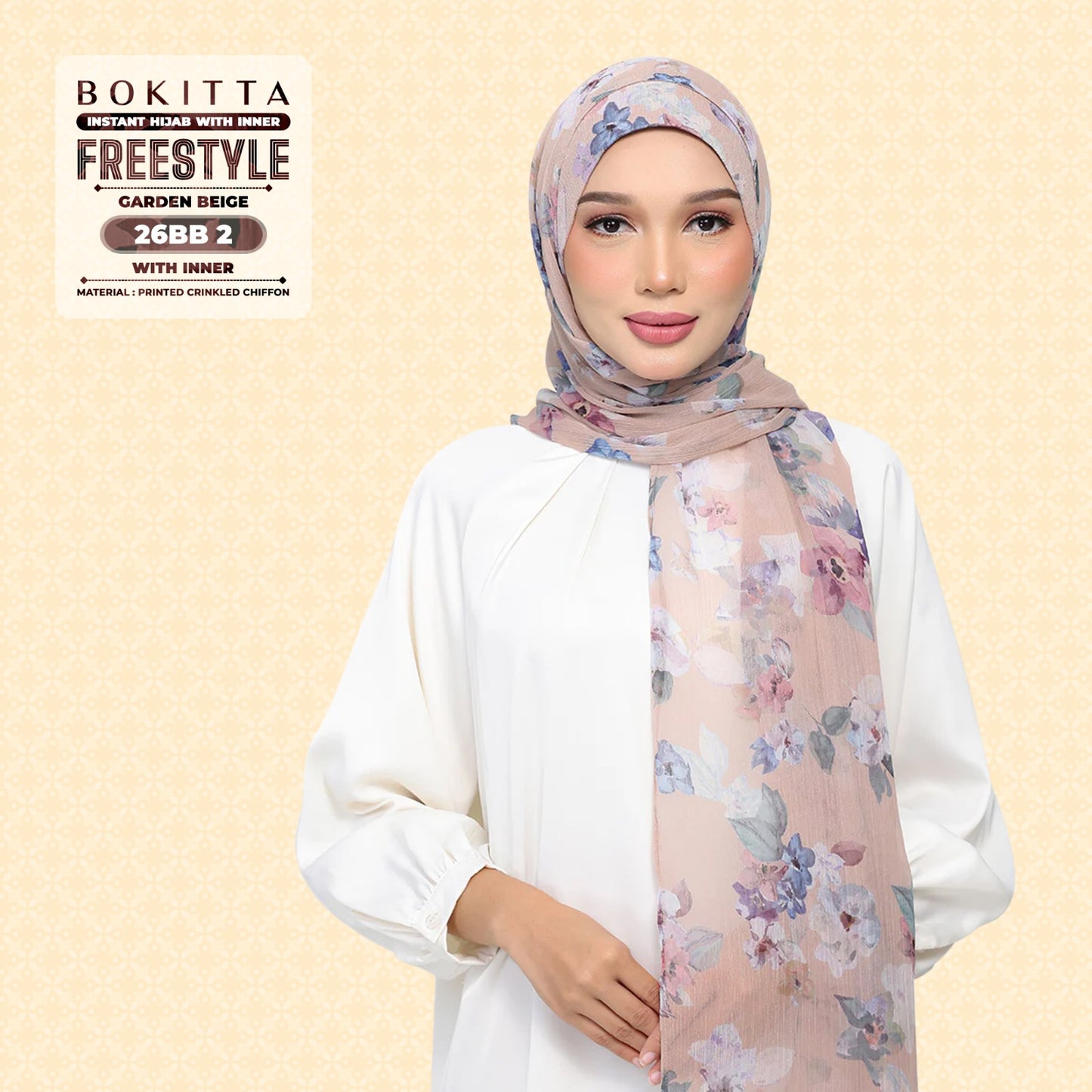 Bokitta Inspired Blossom Gateway In Garden Beige Collecion - Free Box
