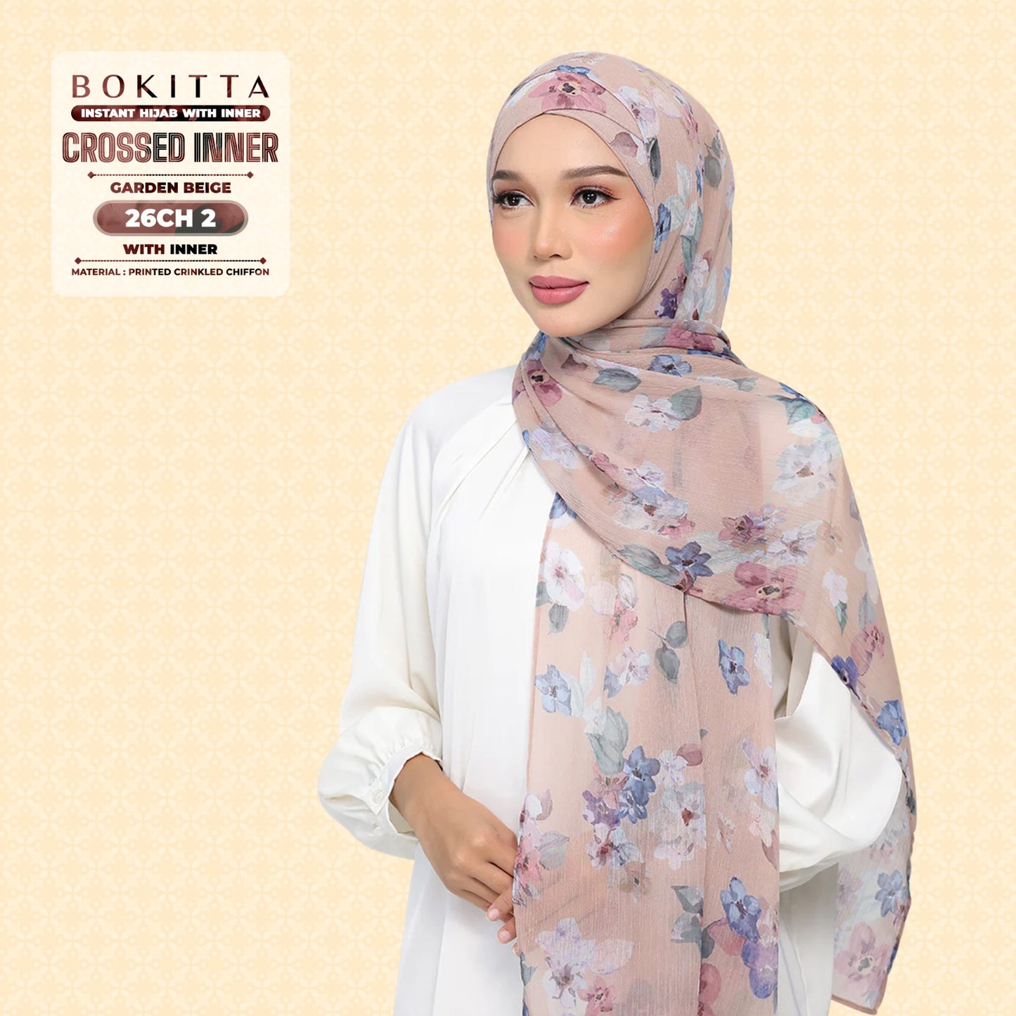 Bokitta Inspired Blossom Gateway In Garden Beige Collecion - Free Box