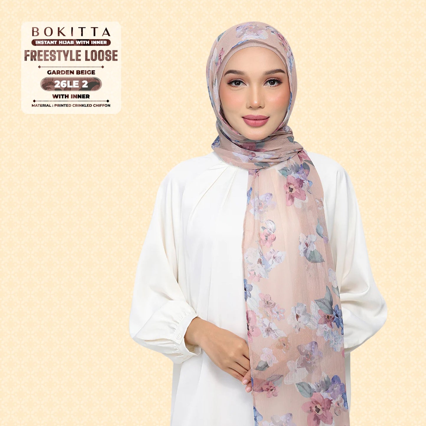 Bokitta Inspired Blossom Gateway In Garden Beige Collecion - Free Box