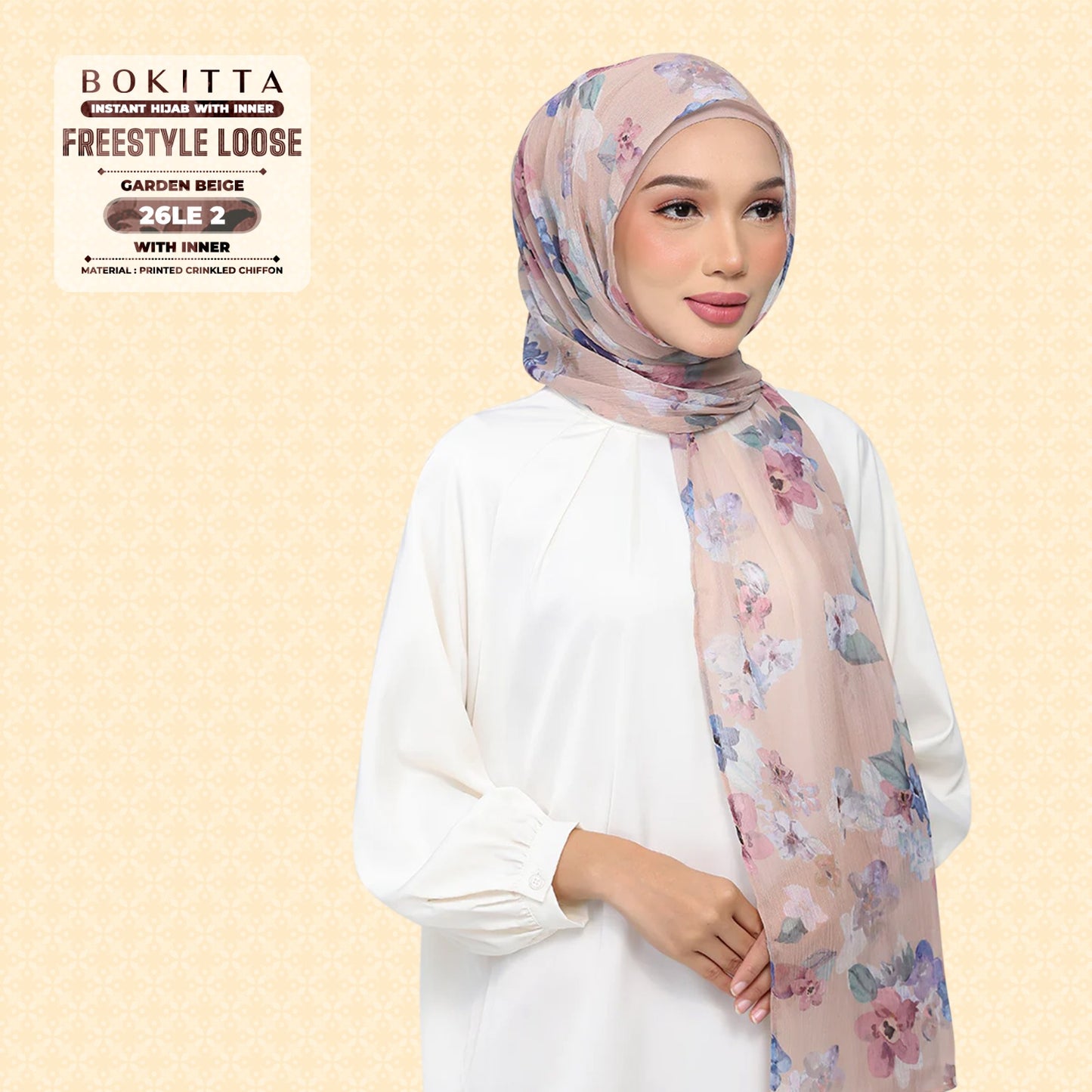 Bokitta Inspired Blossom Gateway In Garden Beige Collecion - Free Box