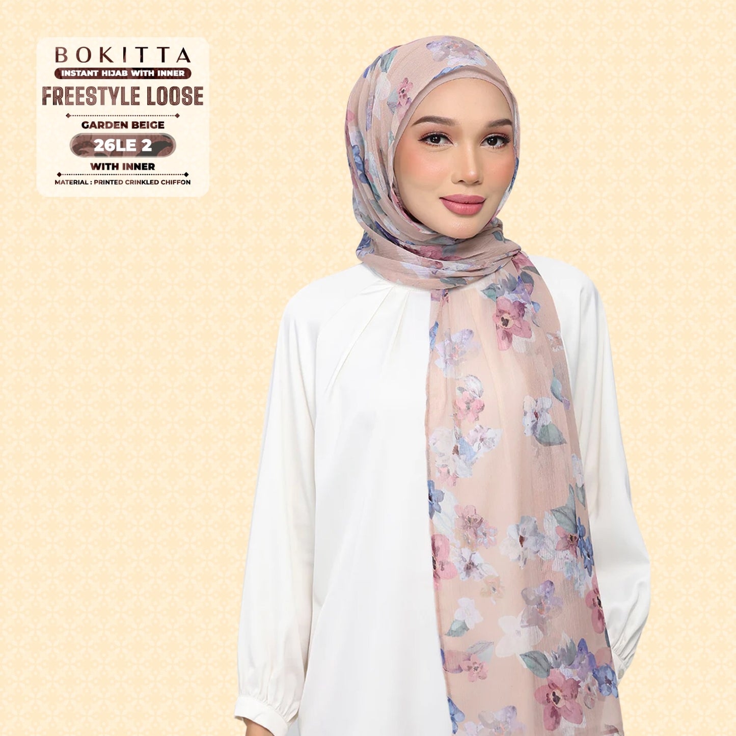 Bokitta Inspired Blossom Gateway In Garden Beige Collecion - Free Box