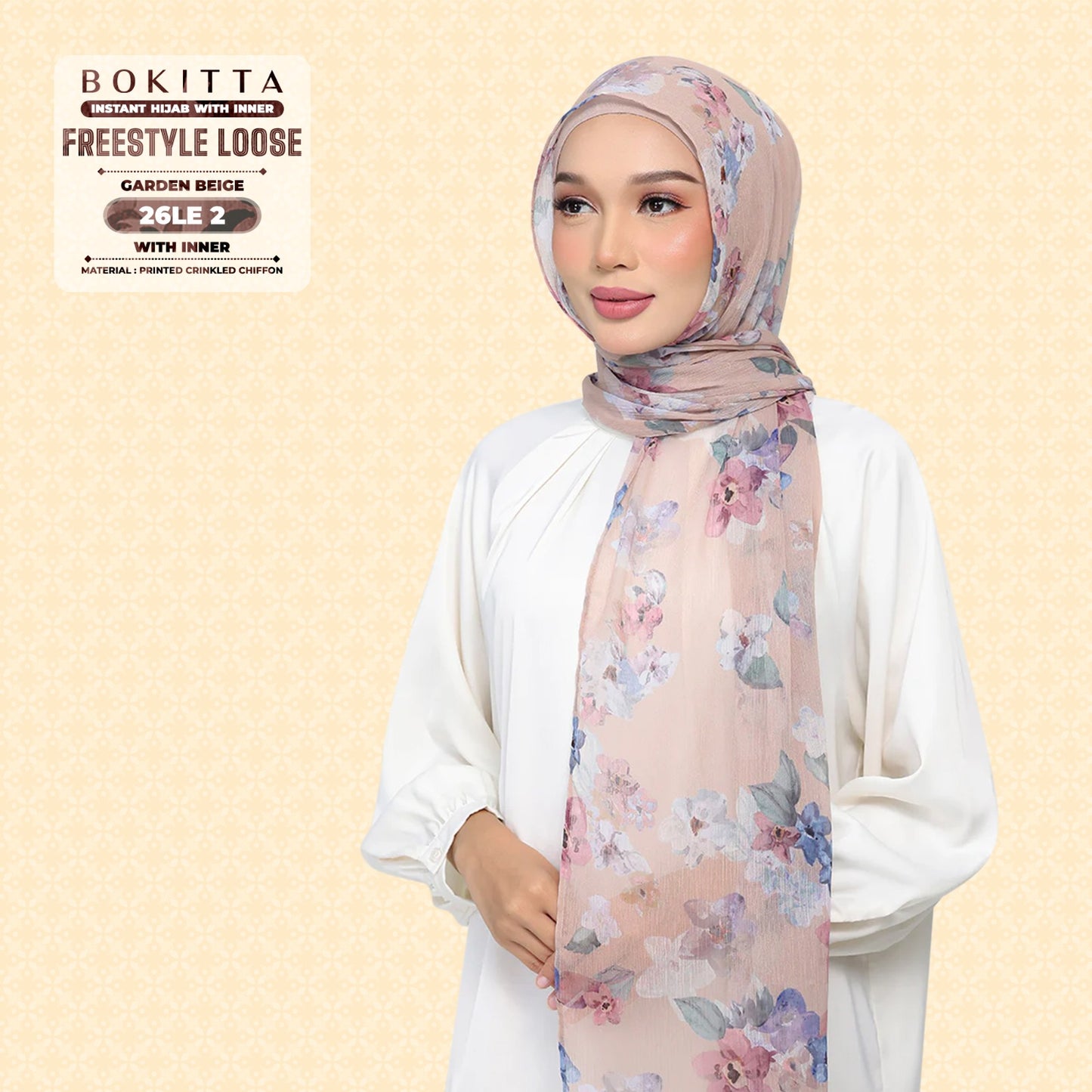 Bokitta Inspired Blossom Gateway In Garden Beige Collecion - Free Box