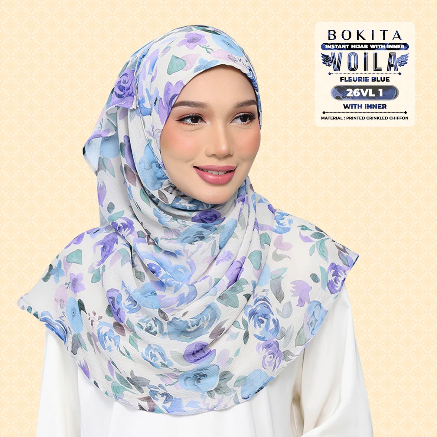 Bokitta Inspired Blossom Gateway In Fleurie Blue Collecion - Free Box
