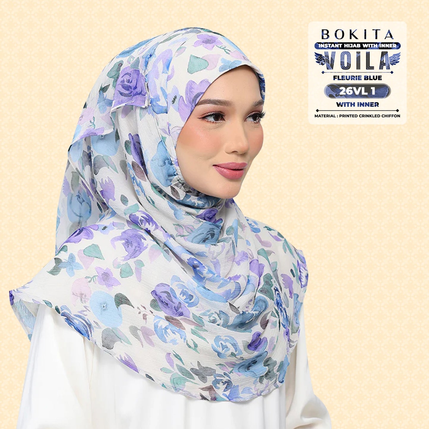 Bokitta Inspired Blossom Gateway In Fleurie Blue Collecion - Free Box