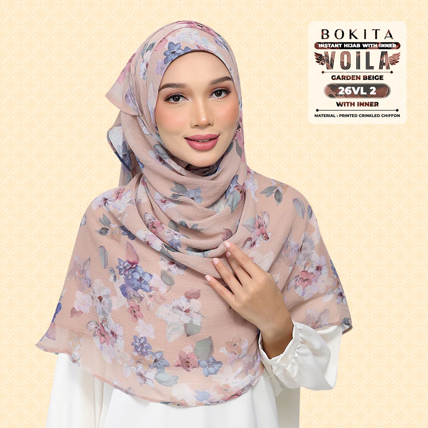 Bokitta Inspired Blossom Gateway In Garden Beige Collecion - Free Box