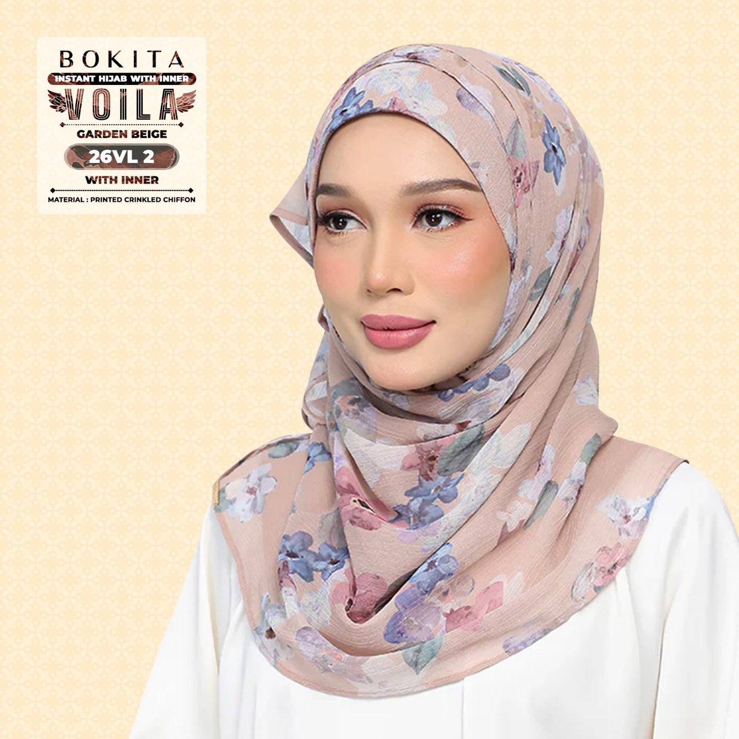 Bokitta Inspired Blossom Gateway In Garden Beige Collecion - Free Box