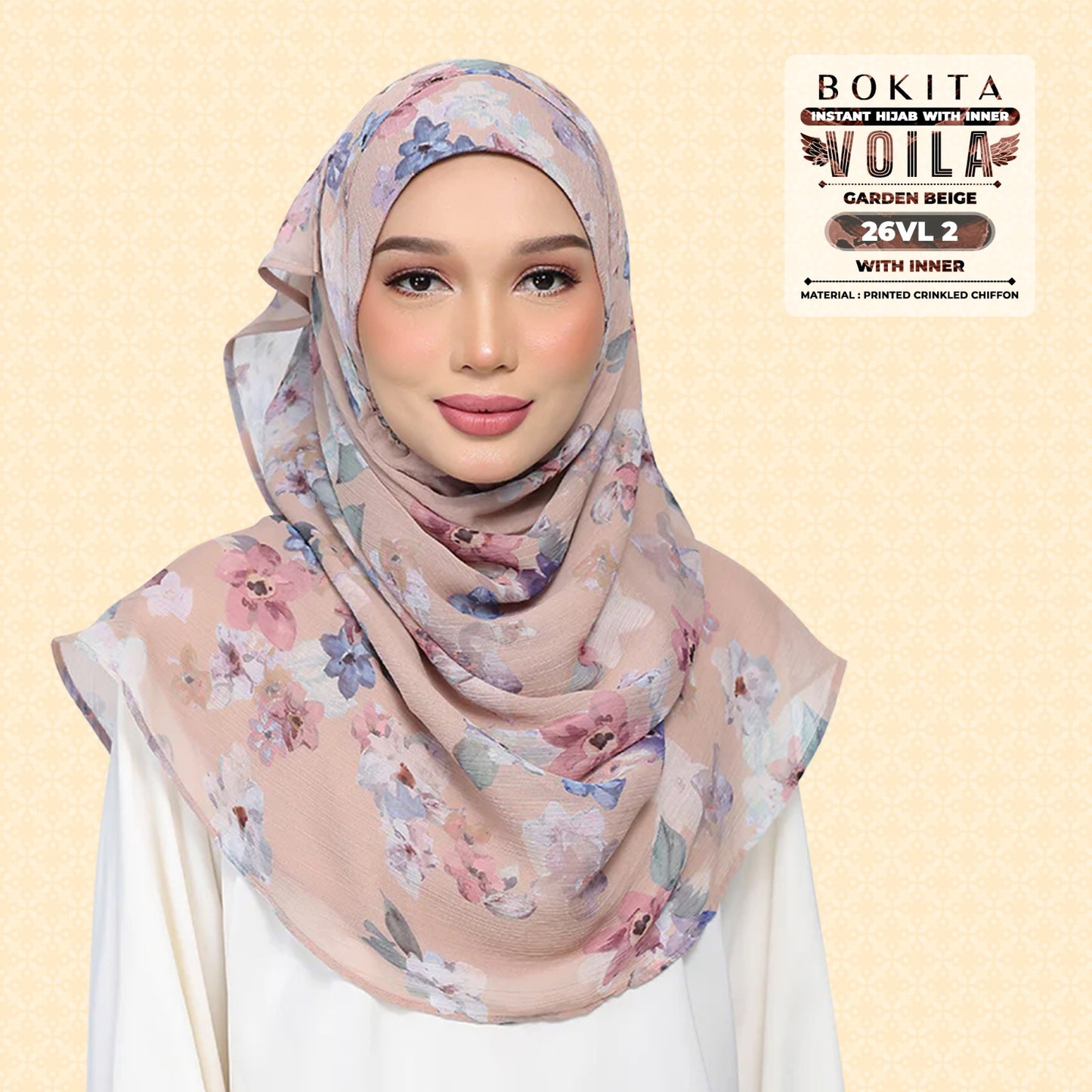 Bokitta Inspired Blossom Gateway In Garden Beige Collecion - Free Box