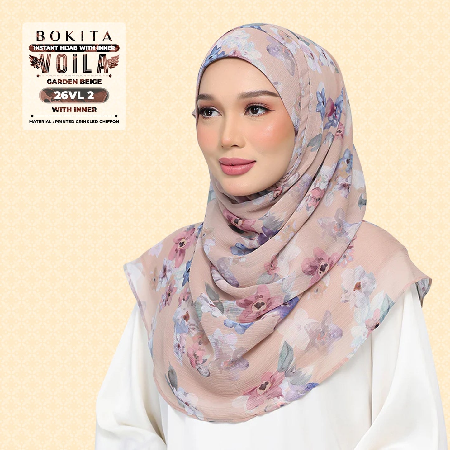 Bokitta Inspired Blossom Gateway In Garden Beige Collecion - Free Box