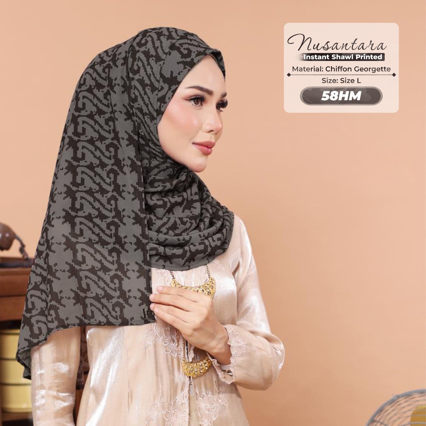 Hyat Inspired Instant Printed Nusantara Collection (58HM-58HX-58HU)