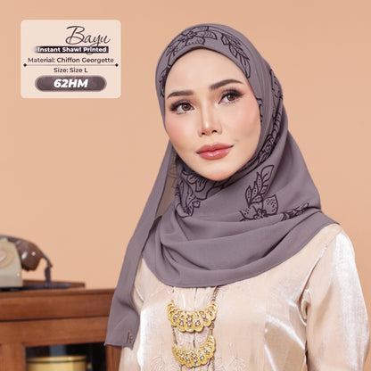 Hyat Inspired Instant Printed Bayu Collection (62HM-62HX-62HU)