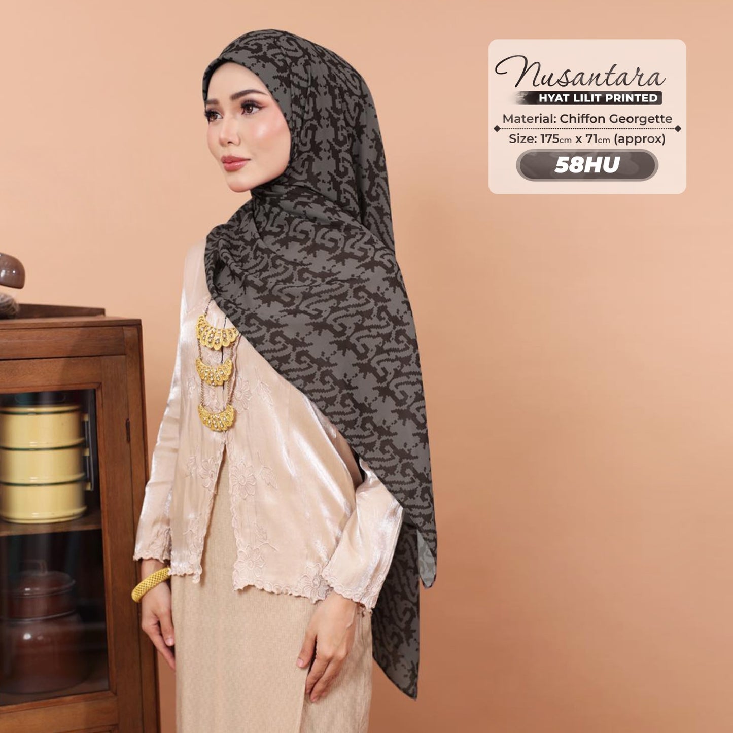 Hyat Inspired Instant Printed Nusantara Collection (58HM-58HX-58HU)