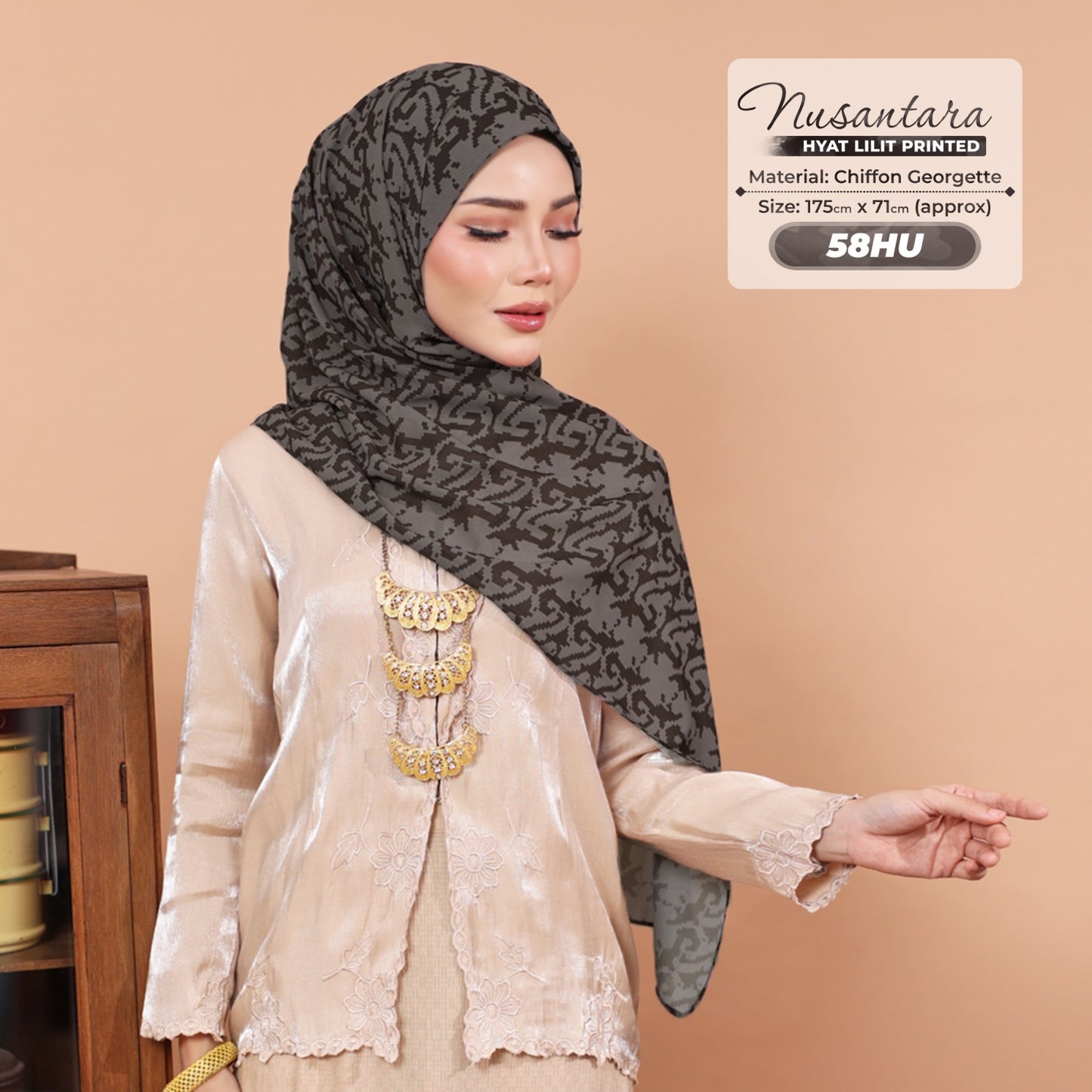Hyat Inspired Instant Printed Nusantara Collection (58HM-58HX-58HU)