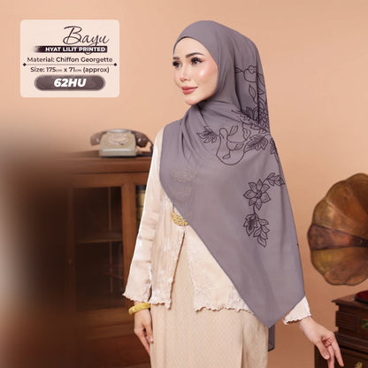 Hyat Inspired Instant Printed Bayu Collection (62HM-62HX-62HU)