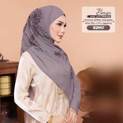 Hyat Inspired Instant Printed Bayu Collection (62HM-62HX-62HU)
