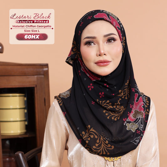 Hyat Inspired Instant Printed Lesteri Black Collection (60HM-60HX-60HU)