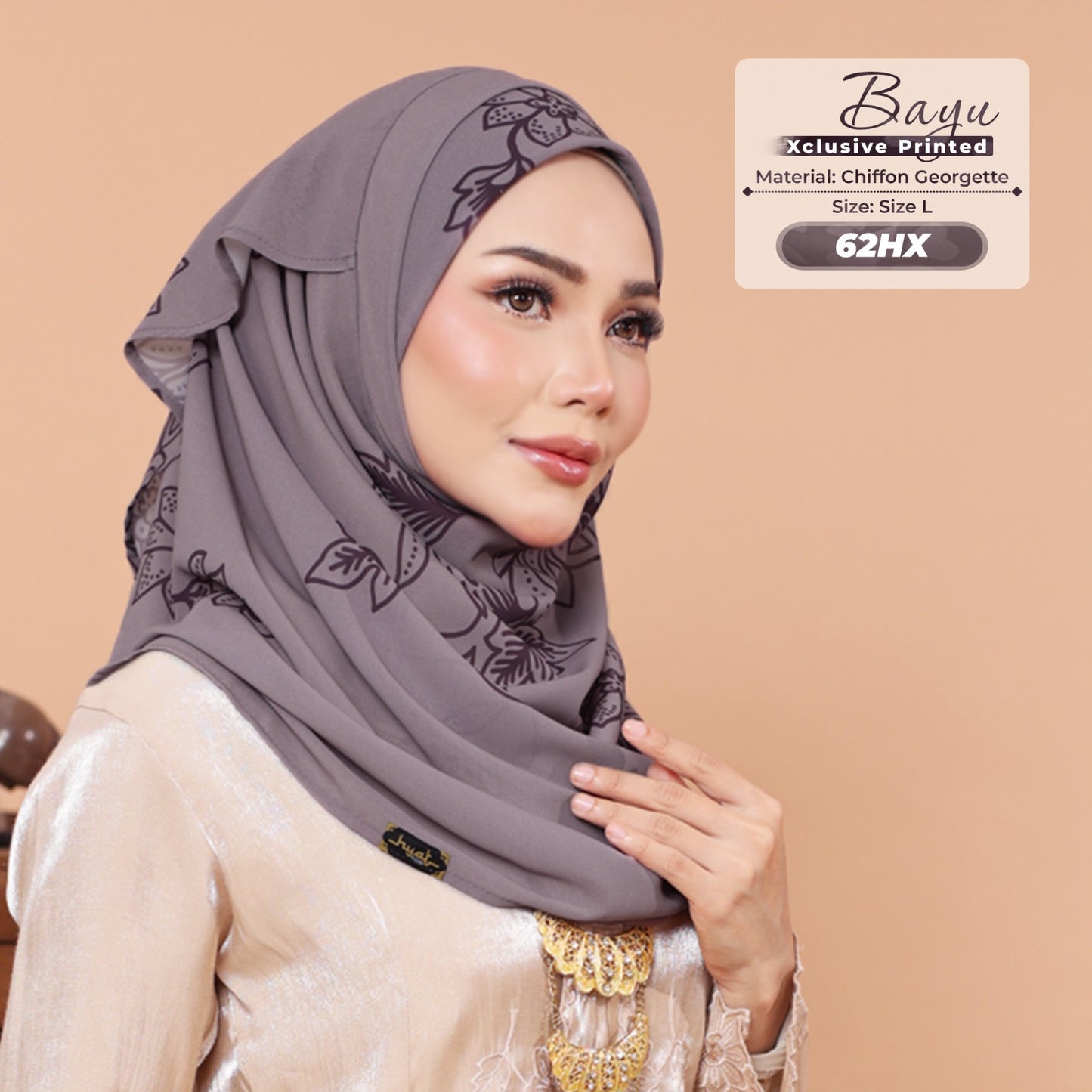 Hyat Inspired Instant Printed Bayu Collection (62HM-62HX-62HU)