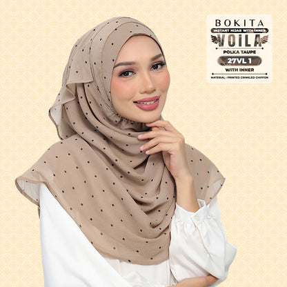 Bokitta Inspired Polka Taupe Collecion - Free Box