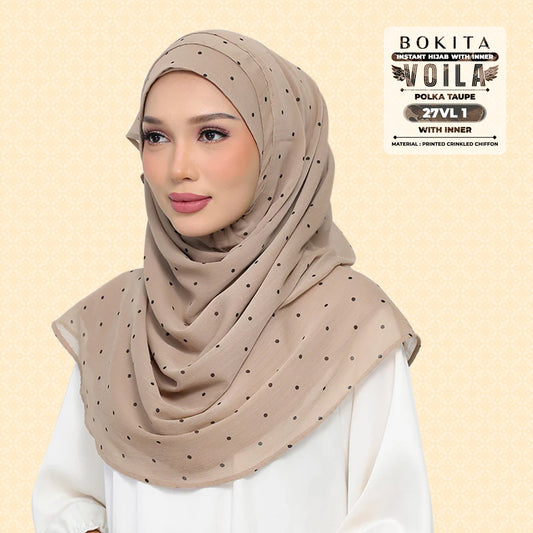 Bokitta Inspired Polka Taupe Collecion - Free Box