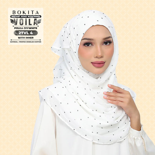 Bokitta Inspired Polka Offwhite Collecion - Free Box
