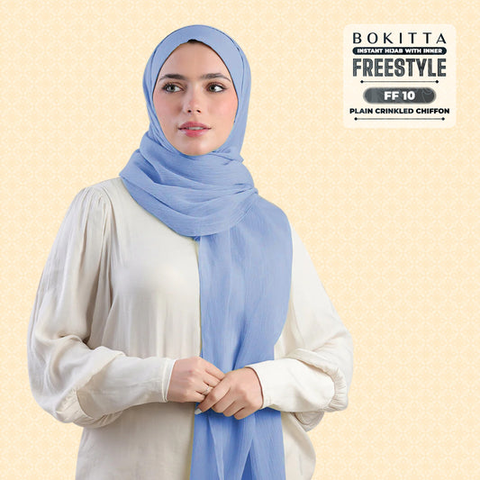Bokitta Inspired Plain Collection In Baby Blue - Free Box