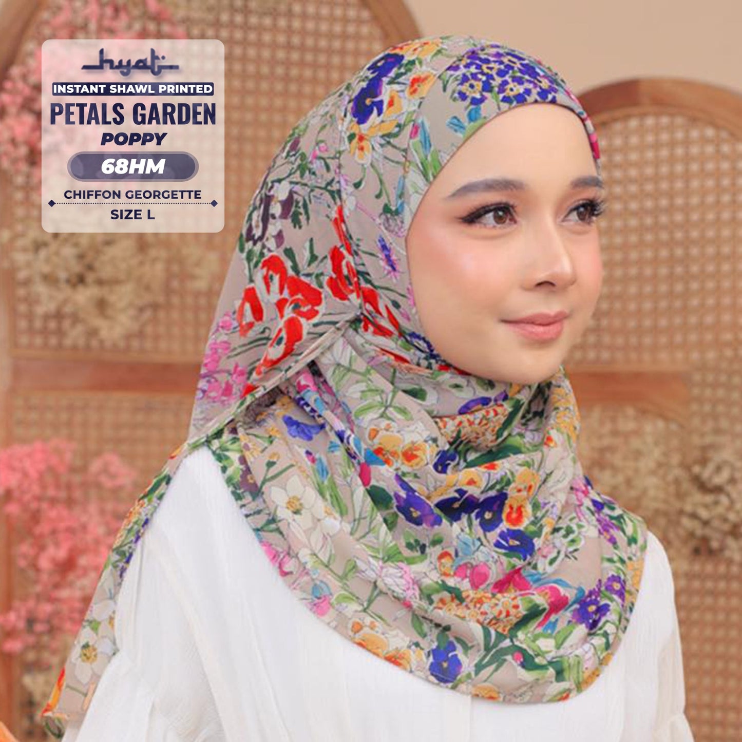 Hyat Inspired Instant Printed Poppy Collection (68HM-68HX-68HU)