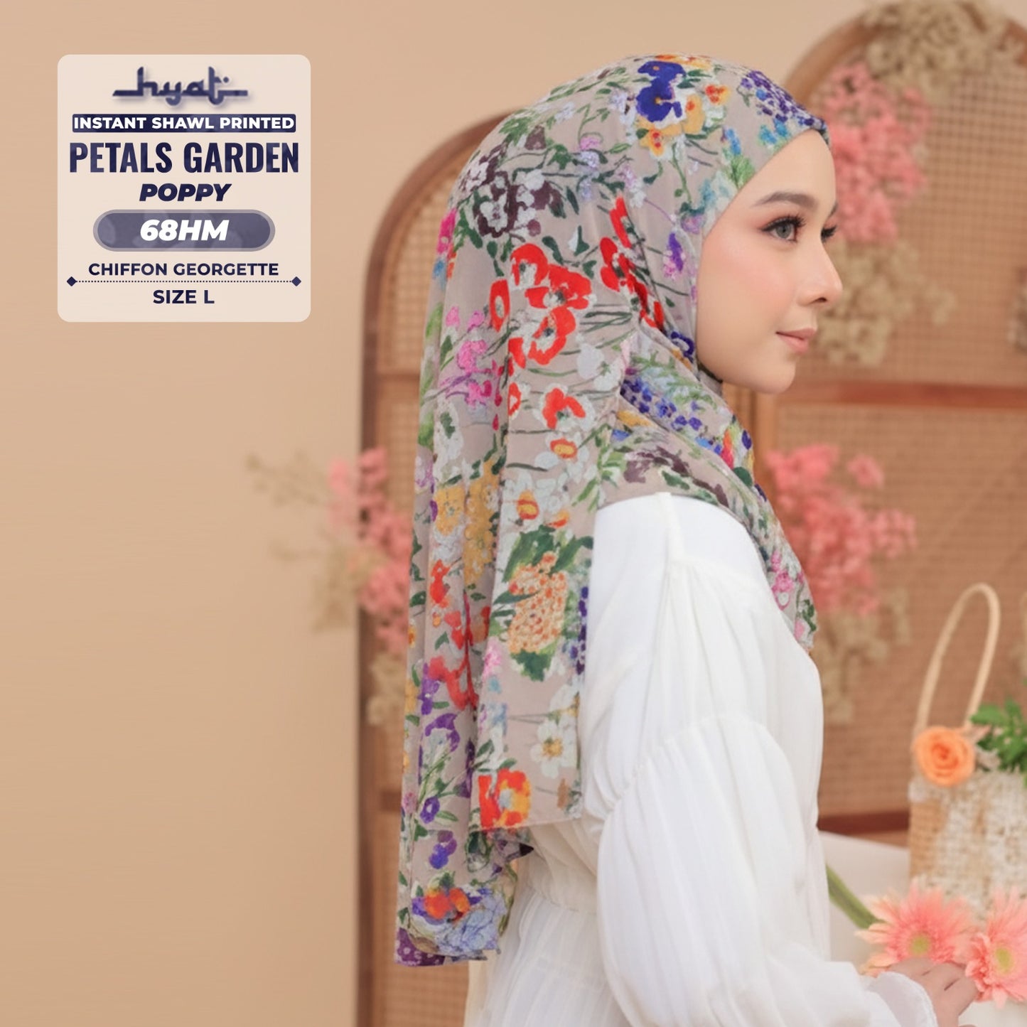 Hyat Inspired Instant Printed Poppy Collection (68HM-68HX-68HU)