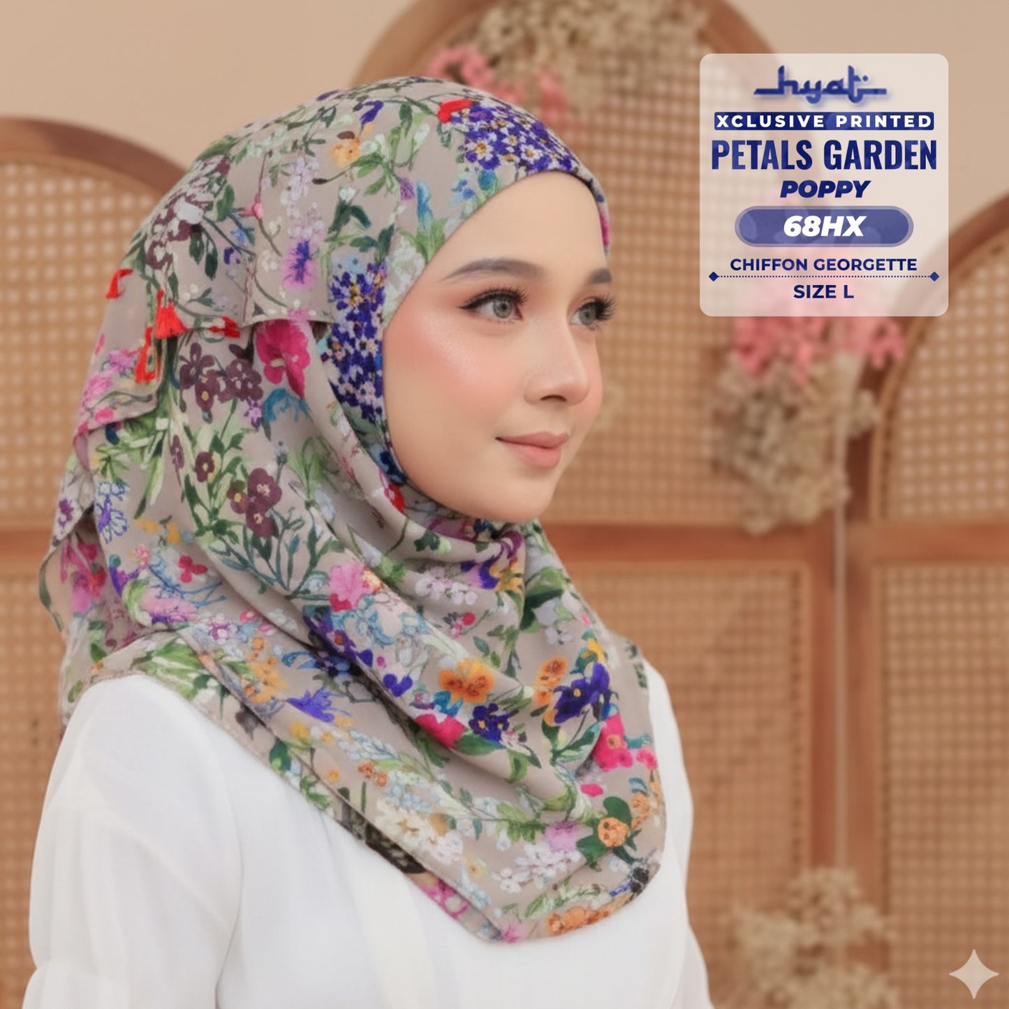 Hyat Inspired Instant Printed Poppy Collection (68HM-68HX-68HU)