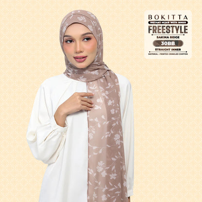 Bokitta Inspired Sakina Beige Collecion (30BB) - Free Box