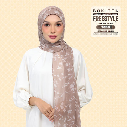 Bokitta Inspired Sakina Beige Collecion (30BB) - Free Box