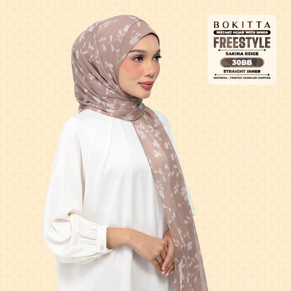 Bokitta Inspired Sakina Beige Collecion (30BB) - Free Box