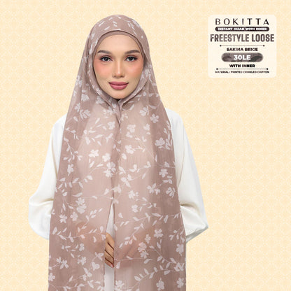 Bokitta Inspired Sakina Beige Collecion (30BB) - Free Box