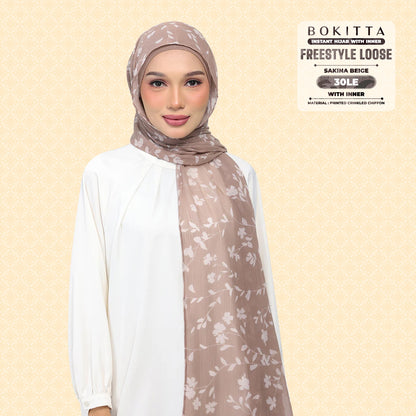 Bokitta Inspired Sakina Beige Collecion (30BB) - Free Box