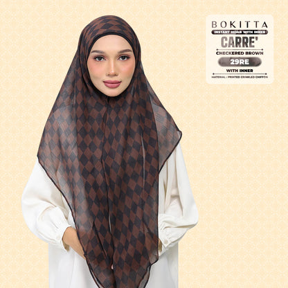 Bokitta Inspired Checkered Brown Collecion (29BB) - Free Box