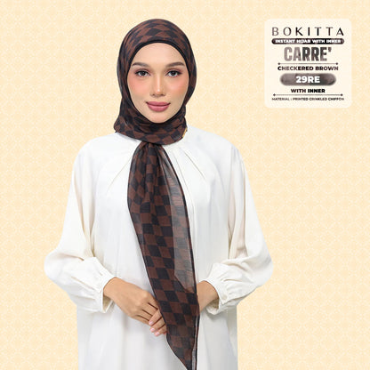 Bokitta Inspired Checkered Brown Collecion (29BB) - Free Box