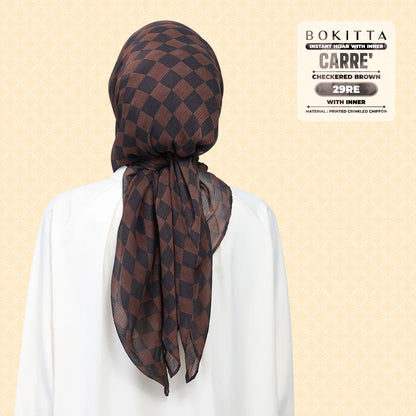 Bokitta Inspired Checkered Brown Collecion (29BB) - Free Box