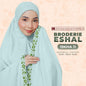 Telekung SK Broderie Eshal Collection - FREE Woven bag