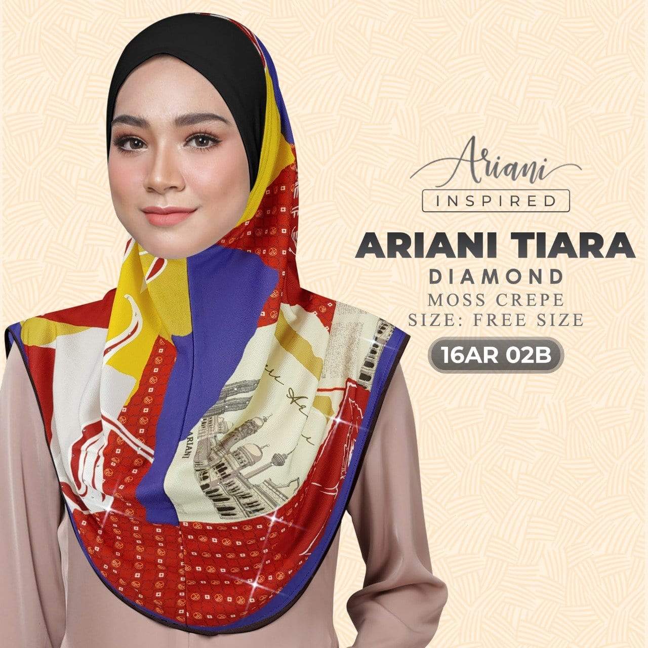 Ariani Tiara Diamond Moss Crepe Printed Sarung Instant Collection 2.0 RM9