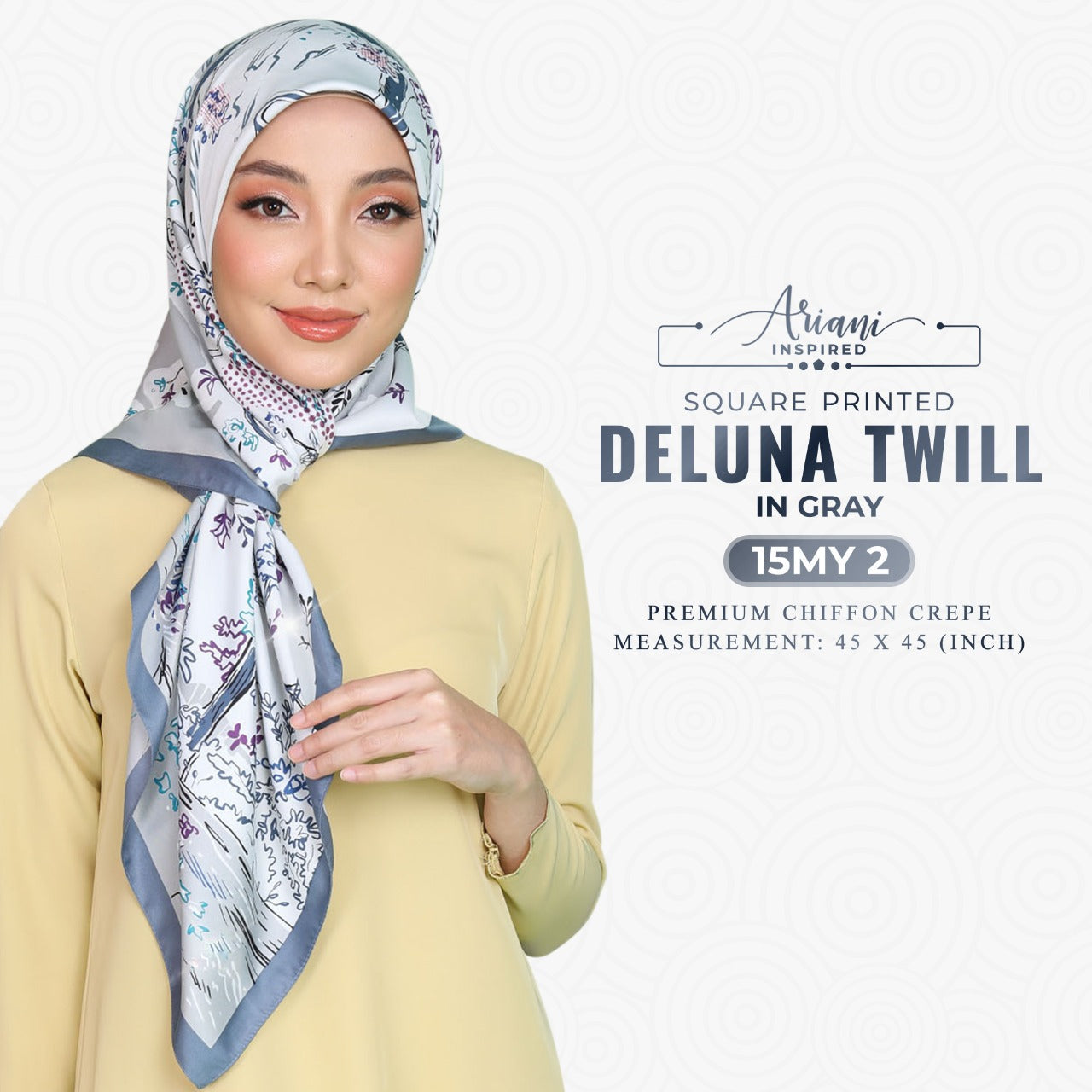 Ariani Inspired Deluna Twill Printed SQ Collection