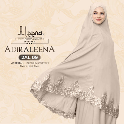 NEW - Aleena Telekung Aidraleena Limited Edition Collection - Free Woven Bag