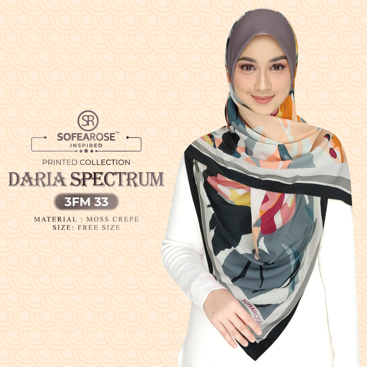 Sofearose Printed Daria Spectrum Bawal Express Instant Collection 2.0