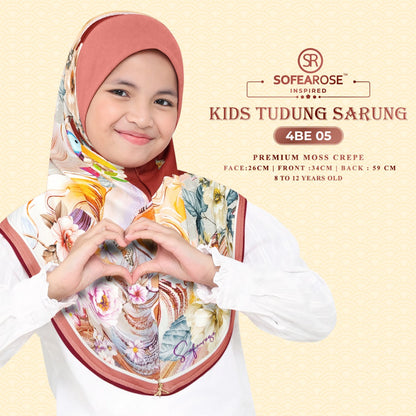 Sofearose Hijab Inspired Instant Kid Sarung Crepe Collection (BE)