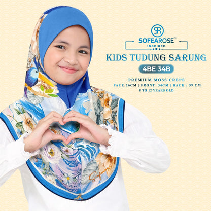 Sofearose Hijab Inspired Instant Kid Sarung Crepe Collection (BE)