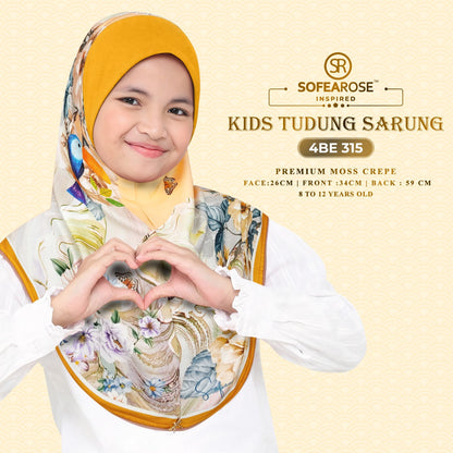 Sofearose Hijab Inspired Instant Kid Sarung Crepe Collection (BE)