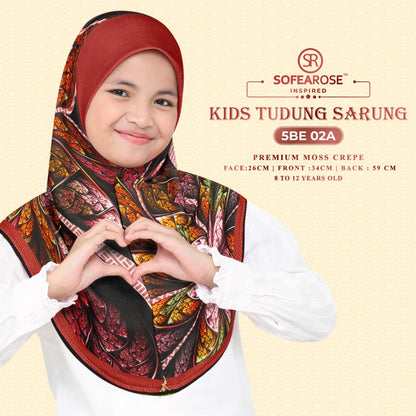 Sofearose Hijab Inspired Instant Kid Sarung Crepe Collection (BE)